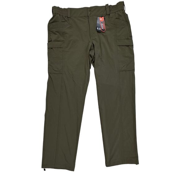 5.11 Tactical Women's Azurite Pants Covert Green Size 16 New with Flaw Cargo - Picture 1 of 14